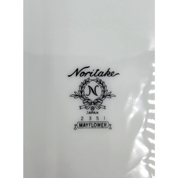 Noritake China 8" Salad Plates Mayflower 2351 Pattern 1972-1980 Japan Set of 2 - Picture 8 of 8